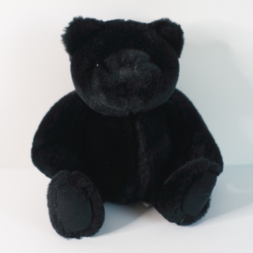 Black mink bear plush - mink, 11"